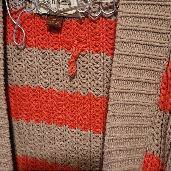 Sonoma Striped Open Cardigan Knit Sweater Size XL - Picture 6 of 9